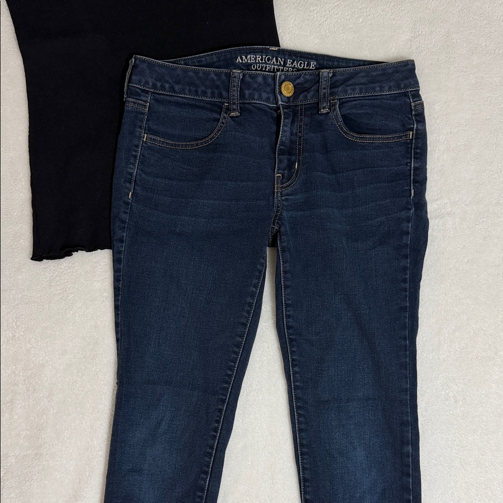 American Eagle Outfitters Women's Dark Blue Jegging